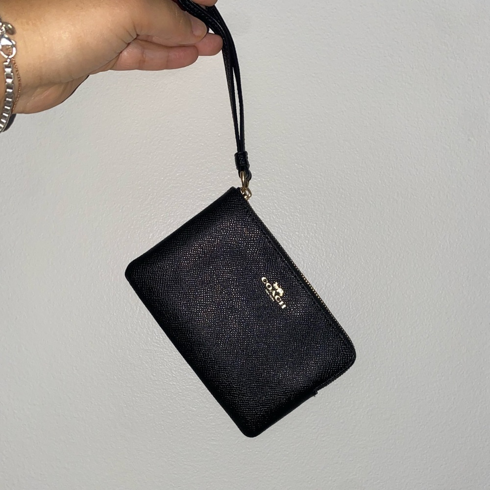 Coach corner zip wristlet